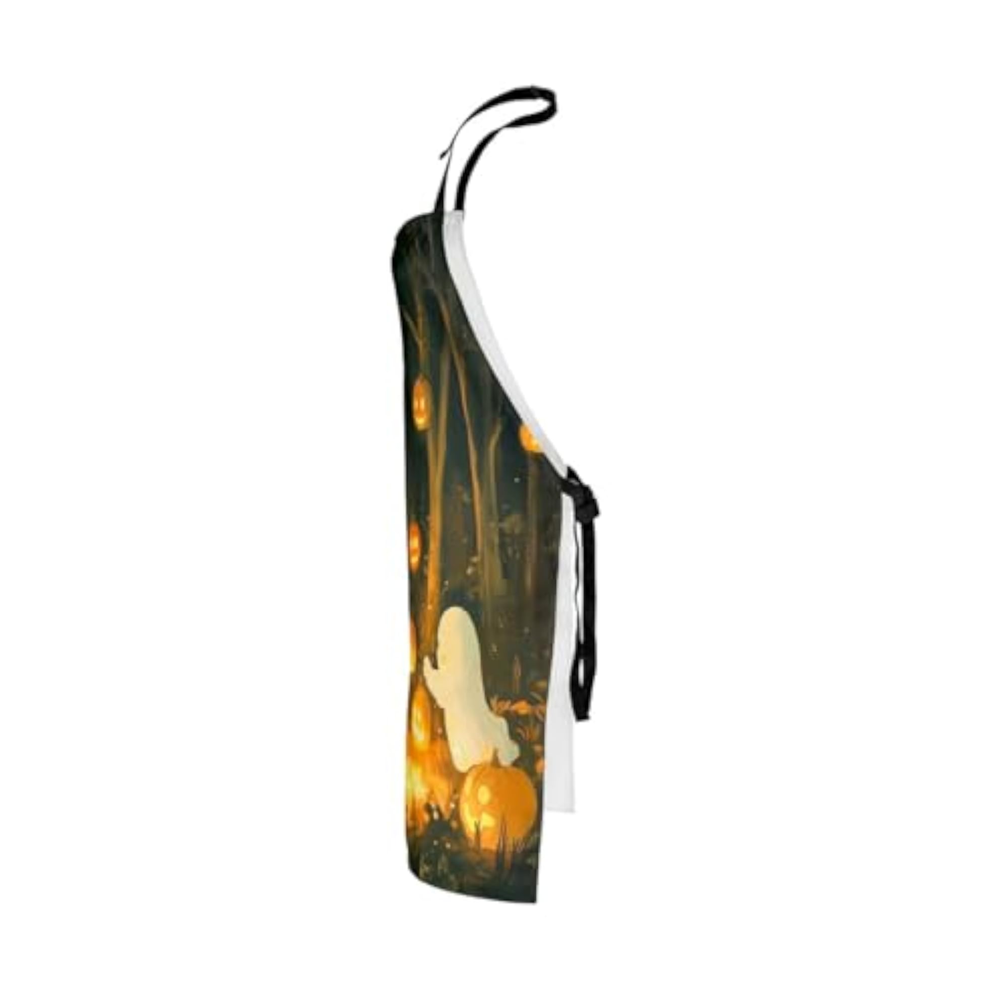 Halloween Chef Apron, Ghost Bib Apron for Cooking